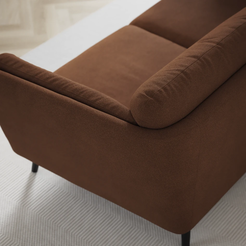 Madison - 2-sits soffa med divan vänster och schäslong höger - Brun