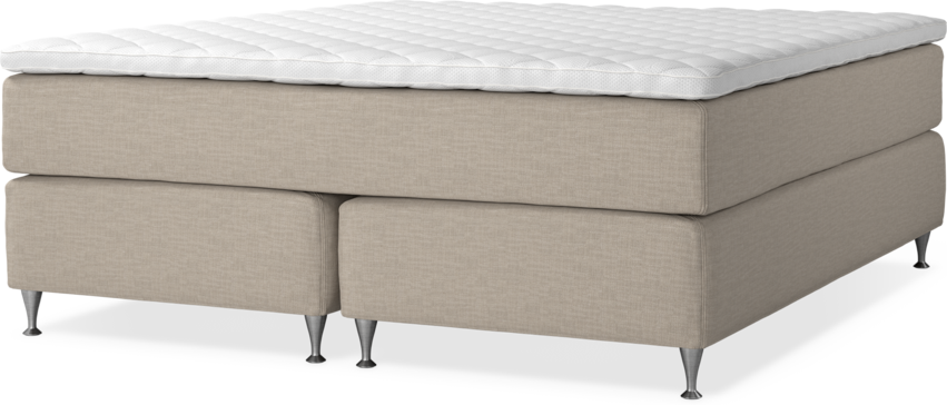 Delux Exclusive - Kontinentalsäng, dubbelsäng med bäddmadrass - Beige