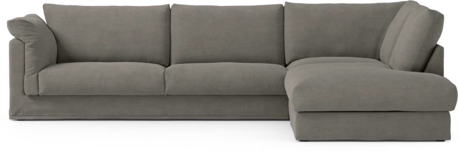 Cherrie Klädsel - Klädsel till 3-sits soffa med divan höger - Grå
