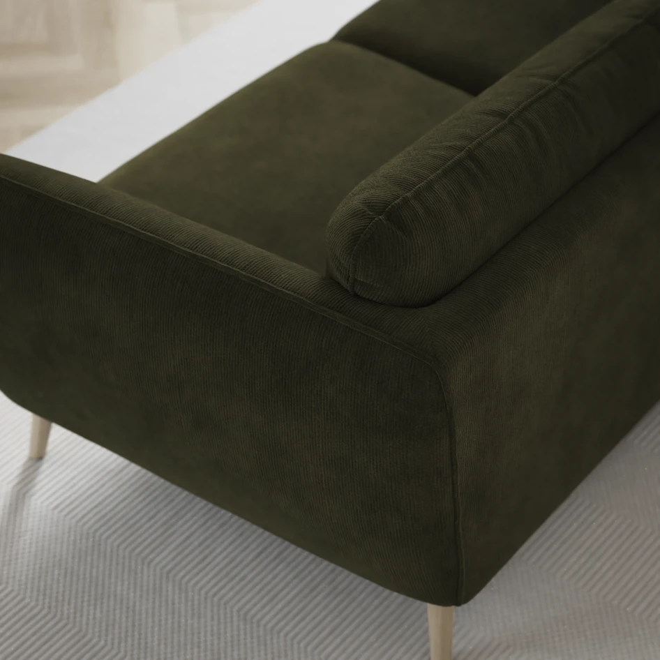 Madison - 3-sits soffa med divan höger - Grön