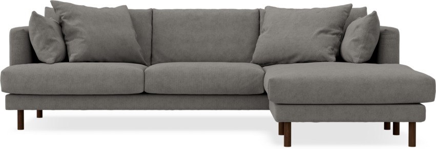 Harper - 4-sits med schäslong höger  - Grå