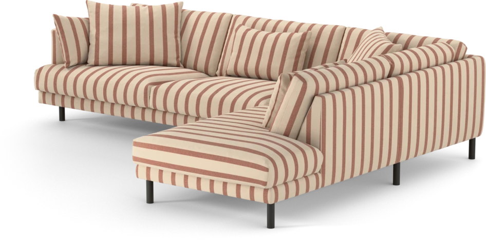 Harper - 3-sits soffa med divan höger - Flerfärgad