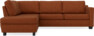 Friday - 2,5-sits soffa med divan vänster - Orange
