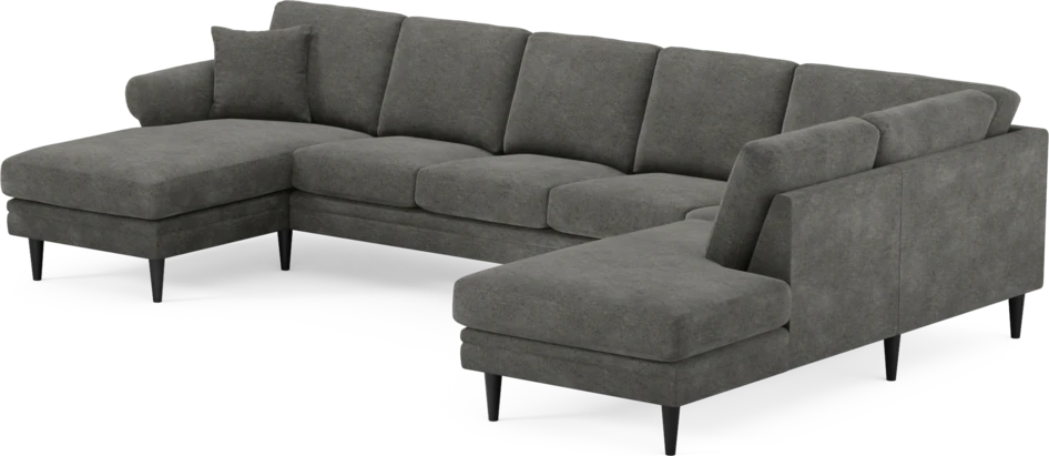 Eden - 3-sits soffa med schäslong vänster och divan höger - Grå