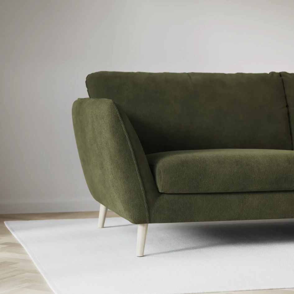 Madison Lux - 2-sits soffa med divan vänster och schäslong höger - Grön
