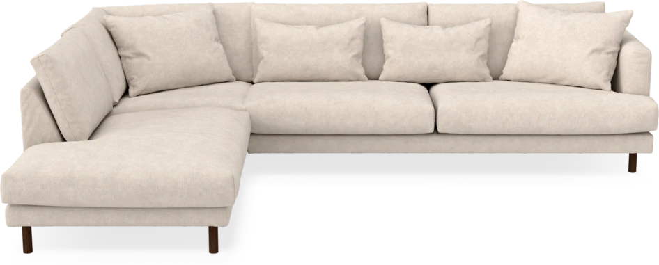 Harper - 3-sits soffa med divan vänster - Vit