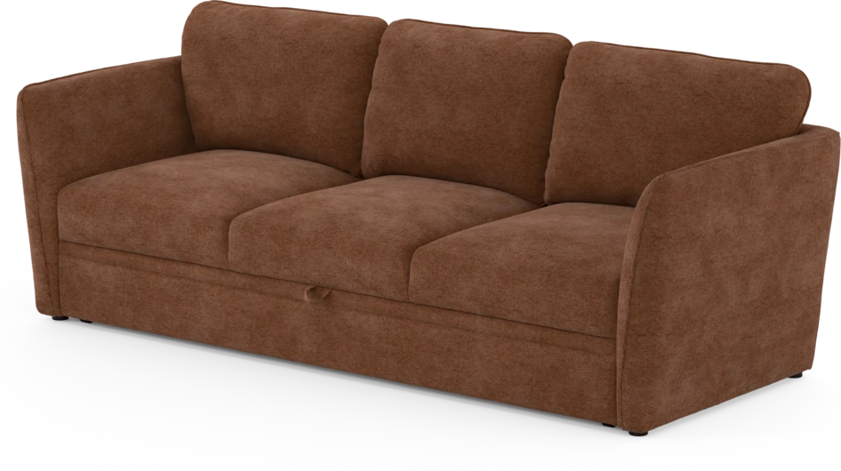 Öland - Bäddsoffa 3-sits, längsbäddad - Orange