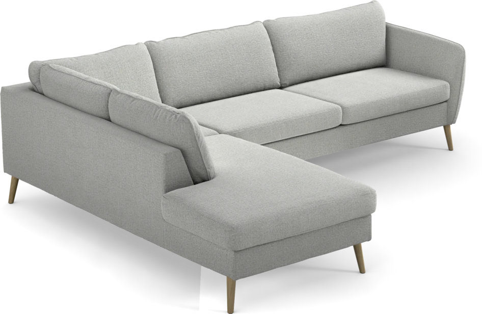 County - 2,5-sits soffa med divan vänster - Grå