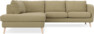 Madison - 2-sits soffa med divan vänster - Gul