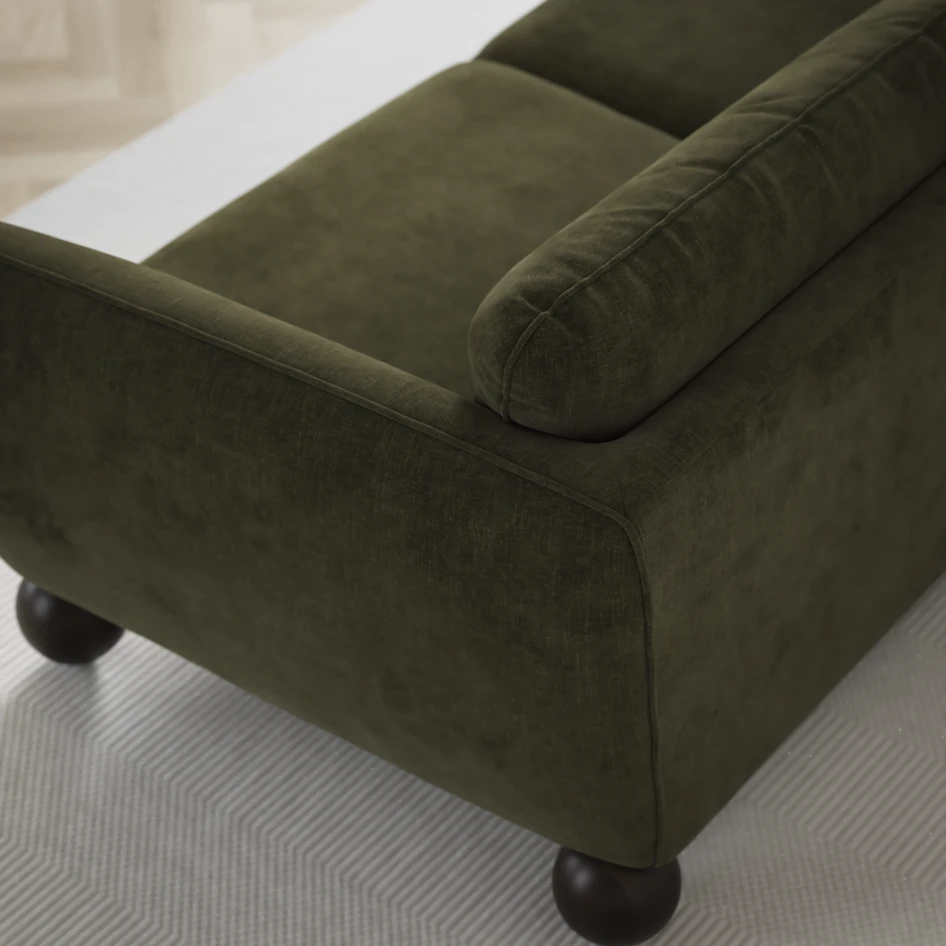 Madison - 2-sits soffa med divan vänster och schäslong höger - Grön