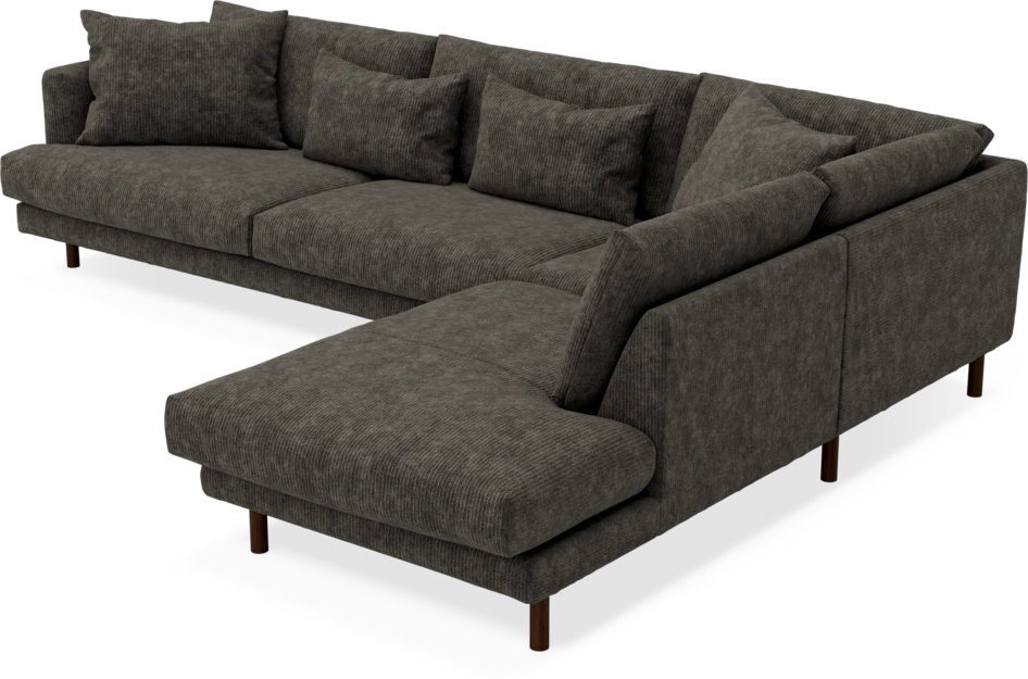 Harper - 3-sits soffa med divan höger - Grå