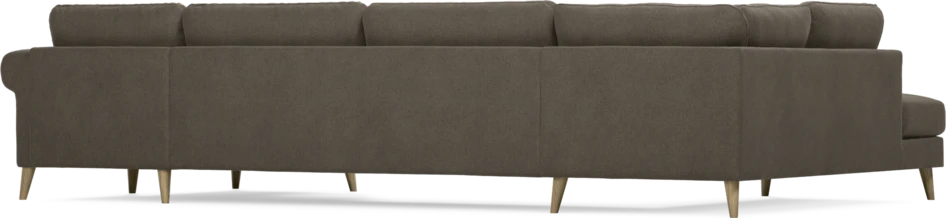 Bridge - 3-sits soffa med divan vänster och schäslong höger - Brun