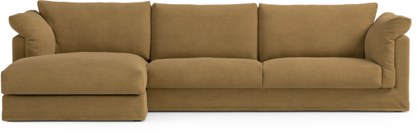 Cherrie Klädsel - Klädsel till 3-sits soffa med schäslong vänster - Gul