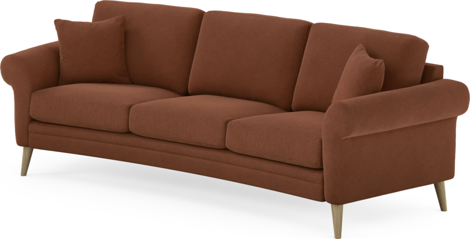 Eden - 3-sits soffa svängd - Orange