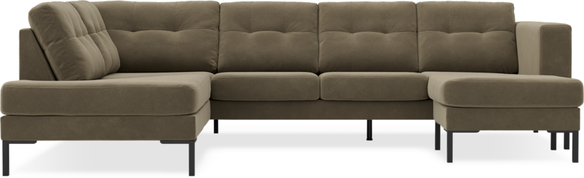 Rio - 3-sits soffa med divan vänster och schäslong höger - Grön
