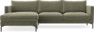 Impression Delux - 3-sits soffa med schäslong vänster - Grön