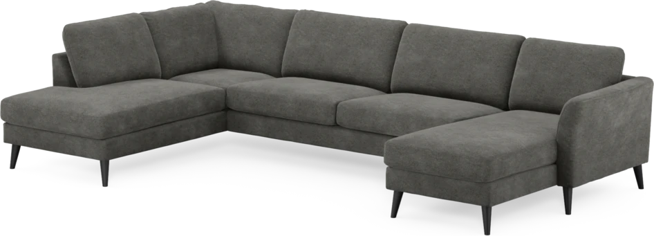 Bridge - 3-sits soffa med divan vänster och schäslong höger - Grå