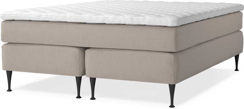 Delux Sense - Kontinentalsäng, dubbelsäng med bäddmadrass - Beige