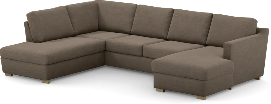 Friday - 3-sits soffa med divan vänster och schäslong höger - Brun