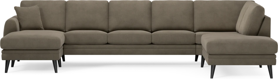 Eden - 3-sits soffa med schäslong vänster och divan höger - Beige