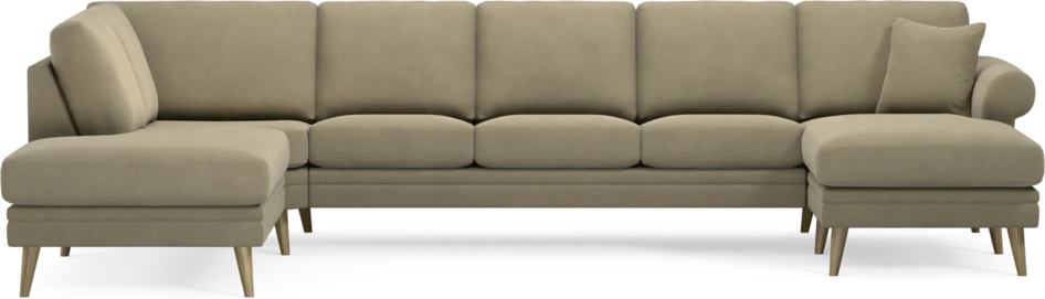 Eden - 3-sits soffa med divan vänster och schäslong höger - Beige