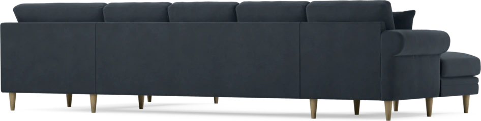 Eden - 3-sits soffa med schäslong vänster och divan höger - Blå