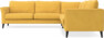 Bridge - Hörnsoffa, 3+3-sits - Gul