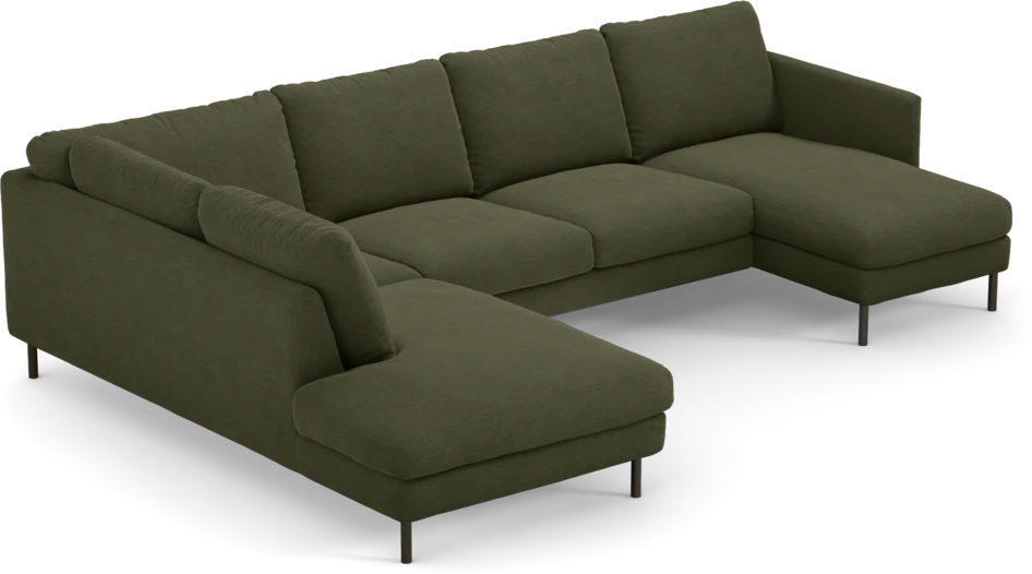 Madison - 2-sits soffa med divan vänster och schäslong höger - Grön