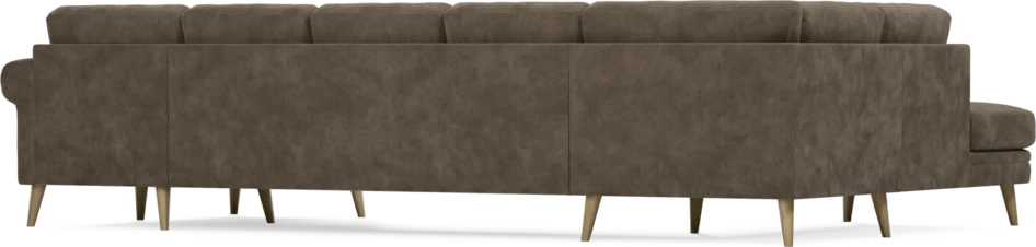 Eden - 3-sits soffa med divan vänster och schäslong höger - Brun