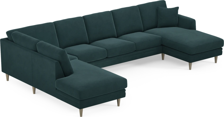 Eden - 3-sits soffa med divan vänster och schäslong höger - Blå