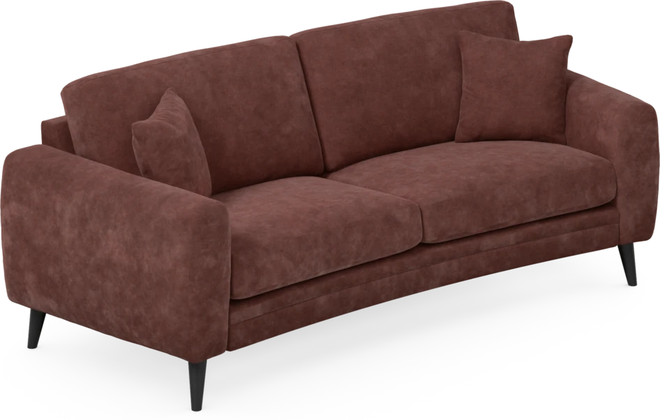 Eden - 2,5-sits soffa svängd - Röd