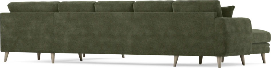 Eden - 3-sits soffa med schäslong vänster och divan höger - Grön