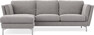 Madison Lux - 2-sits soffa med schäslong vänster - Grå