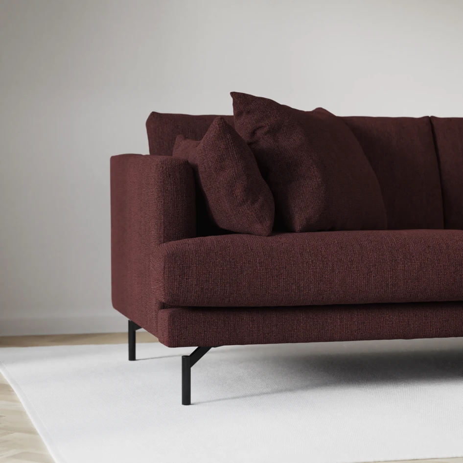 Harper - 4-sits med schäslong XL höger - Röd
