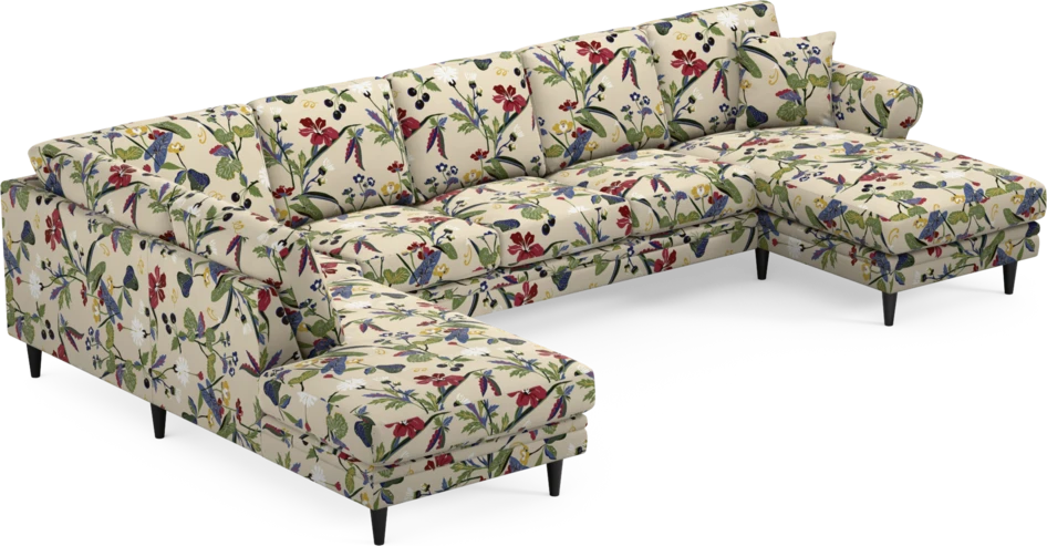 Eden - 3-sits soffa med divan vänster och schäslong höger - Flerfärgad