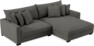 Rossi - 2-sits soffa med schäslong XL höger - Grå