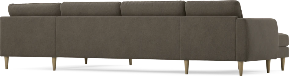 Bridge - 3-sits soffa med schäslong vänster och divan höger - Brun
