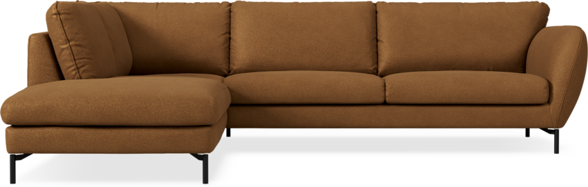 Madison - 3-sits soffa med divan vänster - Brun