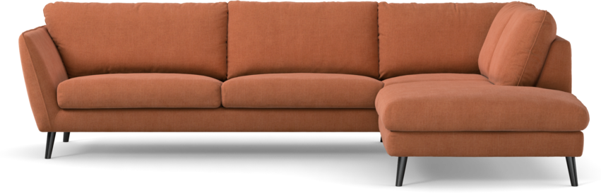 Madison Lux - 3-sits soffa med divan höger - Orange