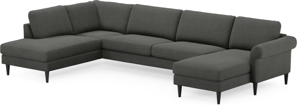 Bridge - 3-sits soffa med divan vänster och schäslong höger - Grå