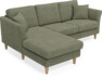 Eden - 2-sits soffa med schäslong - Grön