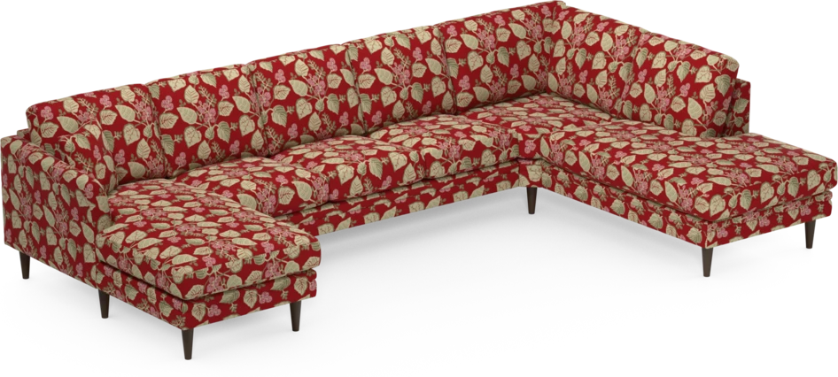 Eden - 3-sits soffa med schäslong vänster och divan höger - Flerfärgad