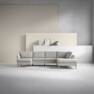 County - 3-sits soffa med schäslong vänster och divan höger - Beige