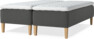 Delux Dream - Ramsäng, dubbelsäng med bäddmadrass - Grå