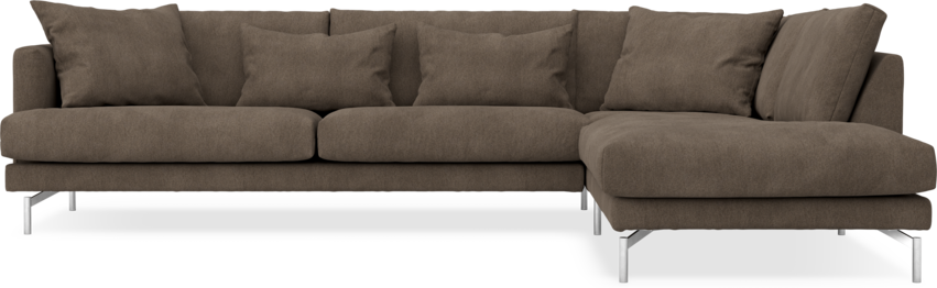 Harper - 3-sits soffa med divan höger - Brun