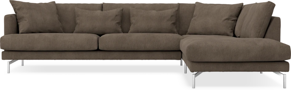 Harper - 3-sits soffa med divan höger - Brun