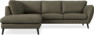 Madison Lux - 2-sits soffa med divan vänster - Brun