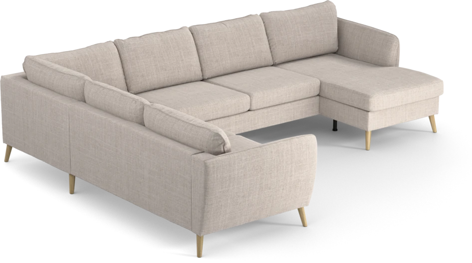 County - Hörnsoffa, 2+3-sits med schäslong höger - Beige