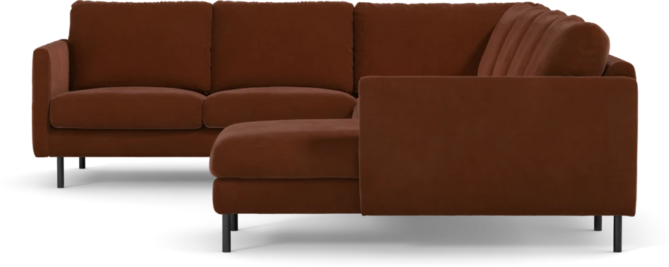 Madison Lux - Hörnsoffa med schäslong höger - Orange