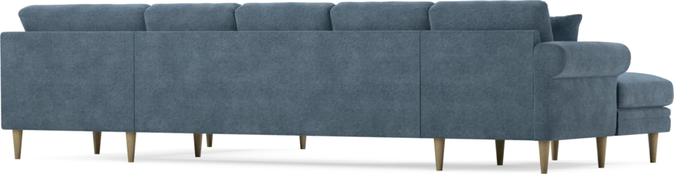 Eden - 3-sits soffa med schäslong vänster och divan höger - Blå